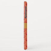 赤エレガント金ゴールドホタテパーソナライズされたプ名 Case-Mate iPhoneケース (裏面/左)