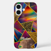 赤エレガント金ゴールドホログラフィー Case-Mate iPhoneケース (裏面)