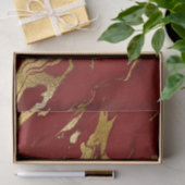 赤エレガント金ゴールド大フェイク理石クリスマス 薄葉紙 (ギフト)