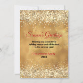 赤エレガント金ゴールド大理石アートクリスマス新年 (正面)