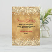 赤エレガント金ゴールド大理石アートクリスマス新年 (スタンド正面)