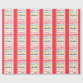 赤エレガント金ゴールド星カラフル聖降誕祭 ラッピングペーパー (フラット)