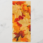 赤エレガント金ゴールド紅葉秋の結婚式 メニュー (裏面)