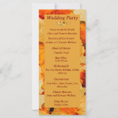 赤エレガント金ゴールド紅葉結婚式 プログラム (裏面)