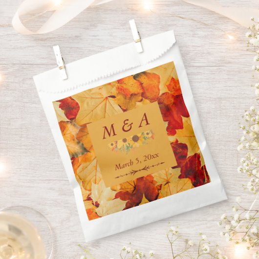 赤エレガント金ゴールド紅葉結婚抱き枕 フェイバーバッグ (クリップ留めされた状態)