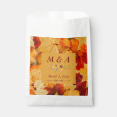 赤エレガント金ゴールド紅葉結婚抱き枕 フェイバーバッグ (正面)