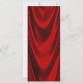 赤エレガント金ゴールド誕生日パーティーメニュープログラム 招待状 (裏面)