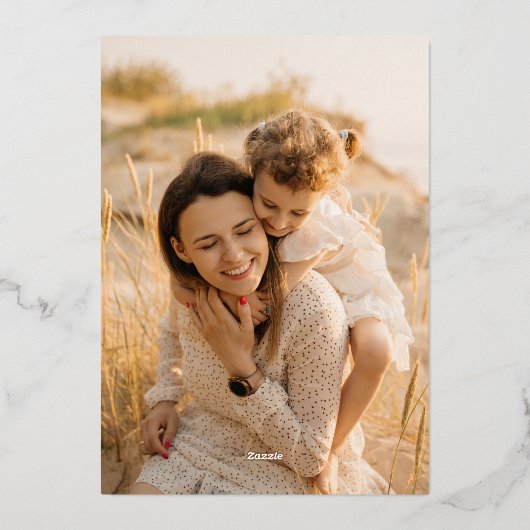 赤エレガント金ゴールドBow写真 箔シーズンカード (裏面)