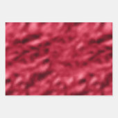 赤エレガント金属フローラストライプ ラッピングペーパーシート (正面3)