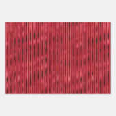 赤エレガント金属フローラストライプ ラッピングペーパーシート (正面2)