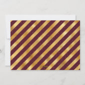 赤エレガント金箔フォトメリークリスマス シーズンカード (裏面)