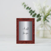 赤エレガント銀クリスマスギフト証書Gi 割引カード (スタンド正面)