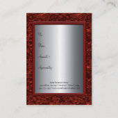 赤エレガント銀クリスマスギフト証書Gi 割引カード (裏面)