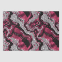 赤エレガント銀グリッターアゲート誕生日