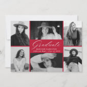 赤エレガント院卒業12写真部卒業 案内状 (正面)