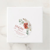 赤エレガント雪インラブウィンターブライダルシャワー フェイバータグ (インサイチュ)