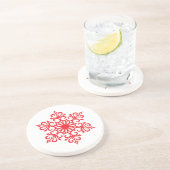 赤エレガント雪片コースター コースター (側面)