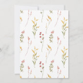 赤エレガント黄フローラ卒業パーティー 招待状 (裏面)