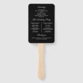 赤エレガント黒フローラ結婚式 プログラム ハンドファン (裏面)