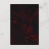 赤エレガント黒フローラ結婚詳細 エンクロージャーカード (裏面)