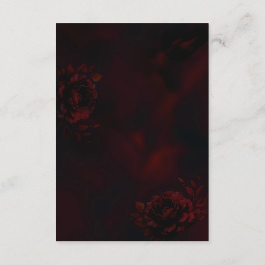 赤エレガント黒フローラ結婚詳細 エンクロージャーカード (裏面)