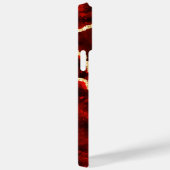 赤エレガント黒モノグラムの金ゴールド瑪瑙ガーリー Case-Mate iPhoneケース (裏面 / 右)