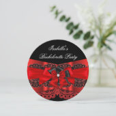 赤エレガント黒レースパーティーダイヤモンドボウ2 招待状 (スタンド正面)