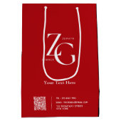 赤エレガント黒ロカスタムゴ事業 ミディアムペーパーバッグ (裏面)