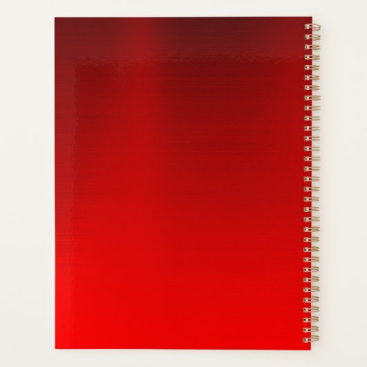 赤エレガント黒金ゴールドグリッターモノグラム プランナー手帳 (裏面)