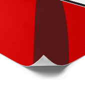 赤エレガント黒15結婚テーブル座席表 ポスター (角)