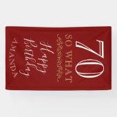 赤エレガント70だから何おもしろい引用文70番目誕生日 横断幕 (横)