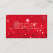 赤エレガント《写真》ぼけ味金ゴールドロータスフラワーヨガ霊気 名刺 (裏面)