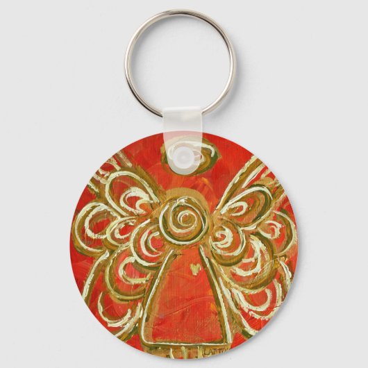 赤エンジェルキーチェーン キーホルダー (正面)