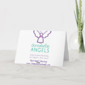 赤エンジェルグリーティングカードまたはNotecards シーズンカード (裏面)