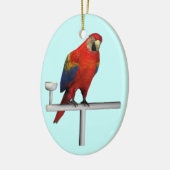 赤オウム緋色マカオ セラミックオーナメント (左)