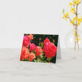 赤オエレガントレンジサンゴバラバラ園 カード (黄色い花)