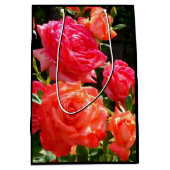 赤オエレガントレンジサンゴバラバラ園 ミディアムペーパーバッグ (正面)