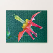 赤オダマキ（植物） ジグソーパズル (横)