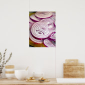 赤オニオンスライス ポスター (キッチン)