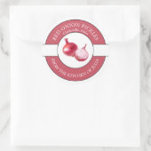 赤オニオンピックラベル ラウンドシール (バッグ)