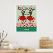 赤オニオンラグポスター ポスター (キッチン)