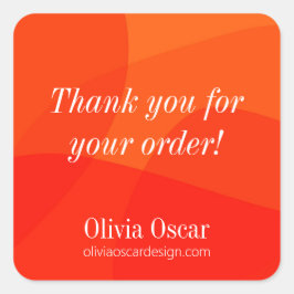 赤オモダンレユニークンジ抽象芸術アート スクエアシール