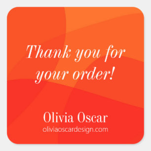 赤オモダンレユニークンジ抽象芸術アート スクエアシール