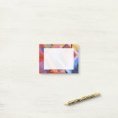 赤オモダンレンジブラックピンクブルー抽象デザイン ポストイット (デスク上)