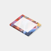 赤オモダンレンジブラックピンクブルー抽象デザイン ポストイット (アングル)