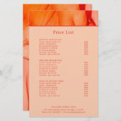 赤オモダンレンジ抽象芸術エレガント価格表 (正面/裏面)