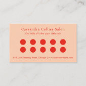 赤オモダンレンジ抽象芸術エレガント ロイヤリティカード (裏面)