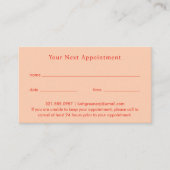 赤オモダンレンジ抽象芸術エレガント 予約カード (正面)