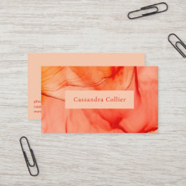 赤オモダンレンジ抽象芸術エレガント 名刺