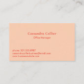 赤オモダンレンジ抽象芸術エレガント 名刺 (裏面)